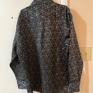 Men's Black Patterned Jacket